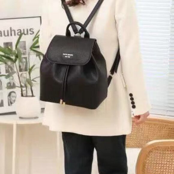 New Kate Spade Disney X Kate Spade New York Minnie 3d Flap Backpack Black - Picture 2 of 4